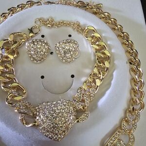 Necklace, bracelet, earrings, ring 💍waterproof won't change color anti-tarnish